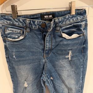 Wax Jean women’s Blue Distressed Jeans (fashion nova ) (c)